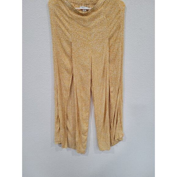 O'Neill Women's Yellow Open Front‎ Slit Wide Leg Pants size Small #13 - Picture 2 of 6